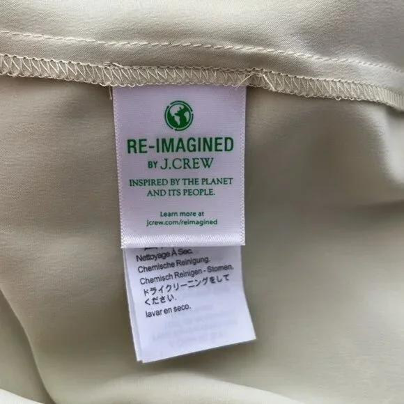 J Crew X Eveliina Vintage Limited Edition Helmi Silk Button Mint Dress - Picture 15 of 15